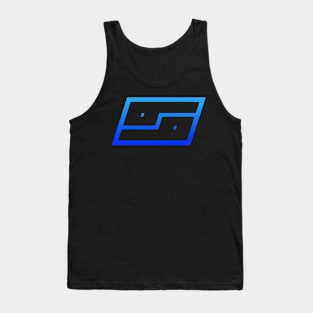 Cancer Blue Gradient Outline Tank Top